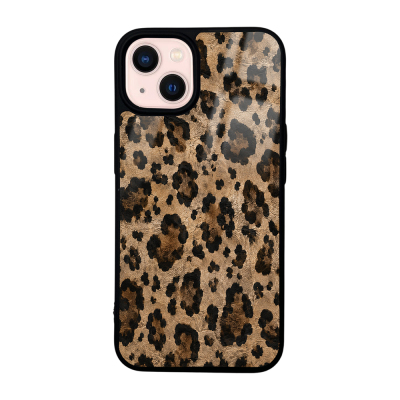 Apple iPhone 13 Kılıf Kamera Korumalı Desenli Zore Lusi Kapak Kahve Leopar