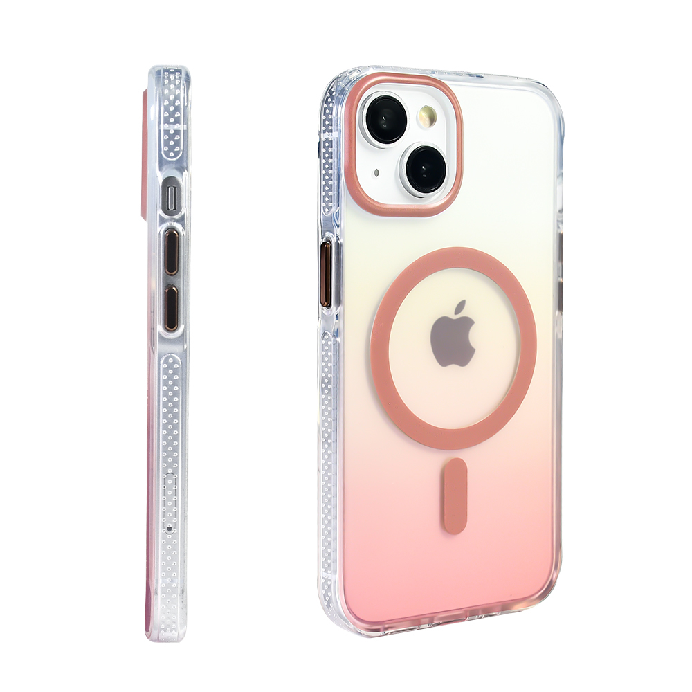Apple iPhone 13 Kılıf M-safe Şarj Özellikli Transparan Renk Geçişli Zore Toros Kapak - 11