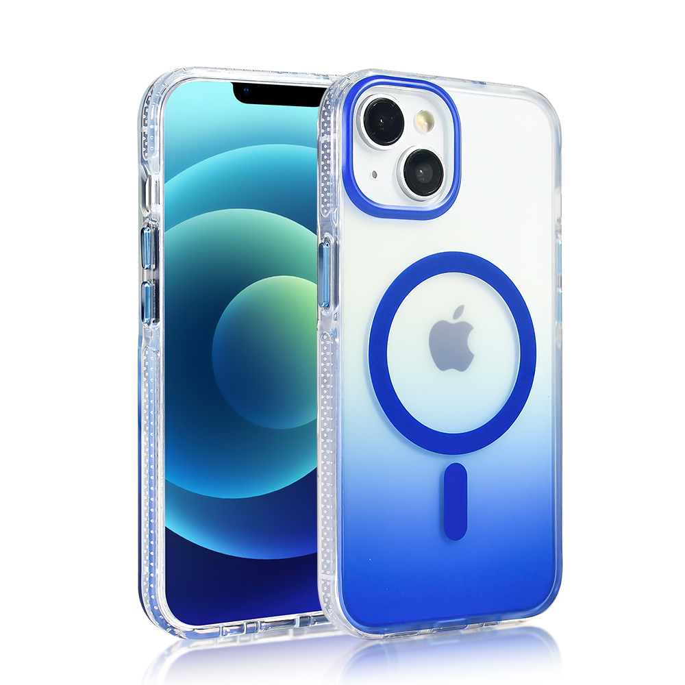 Apple iPhone 13 Kılıf M-safe Şarj Özellikli Transparan Renk Geçişli Zore Toros Kapak - 18
