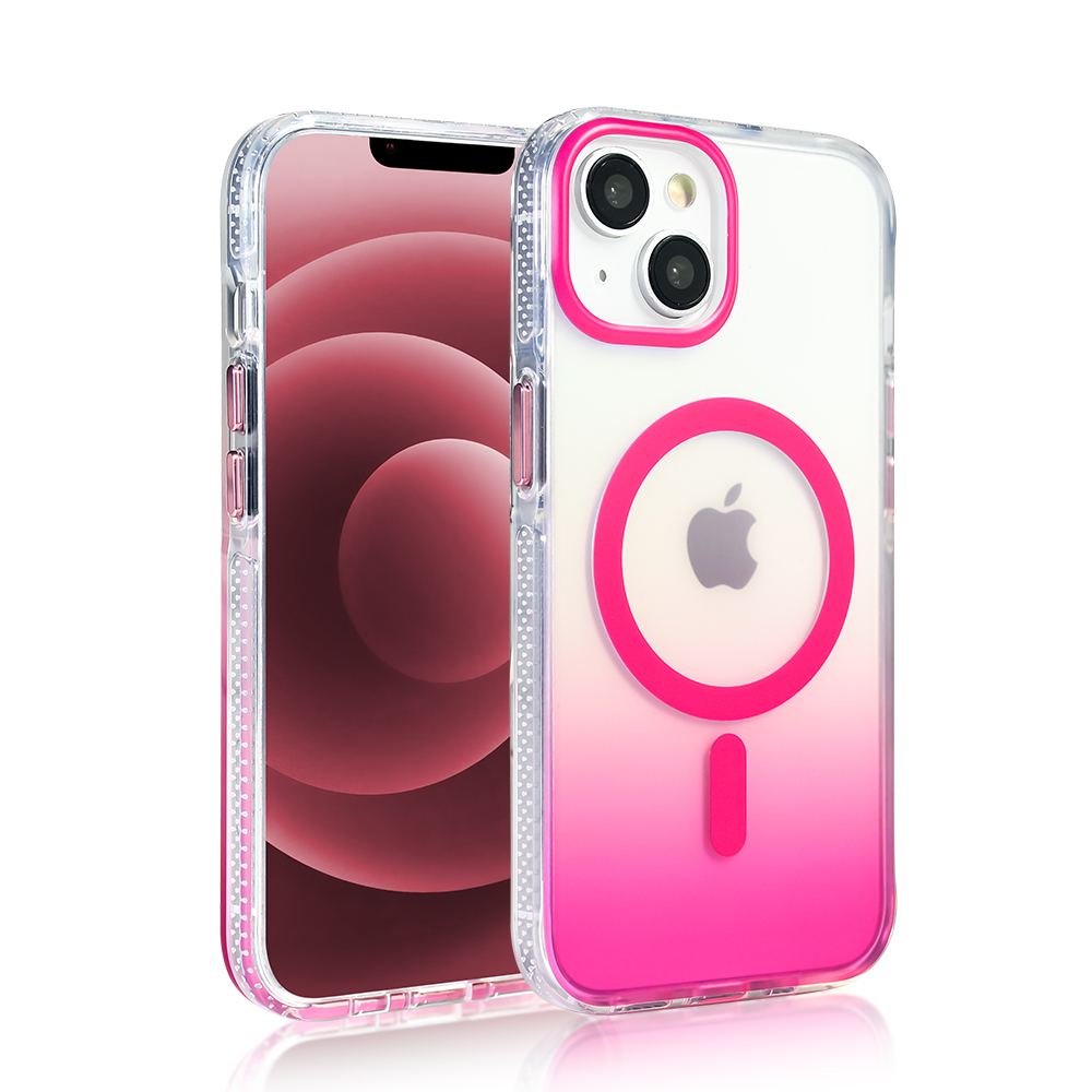 Apple iPhone 13 Kılıf M-safe Şarj Özellikli Transparan Renk Geçişli Zore Toros Kapak - 20