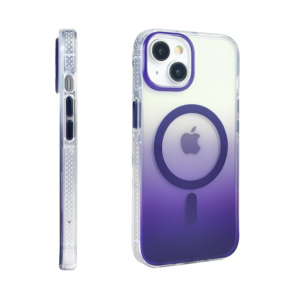 Apple iPhone 13 Kılıf M-safe Şarj Özellikli Transparan Renk Geçişli Zore Toros Kapak - 21
