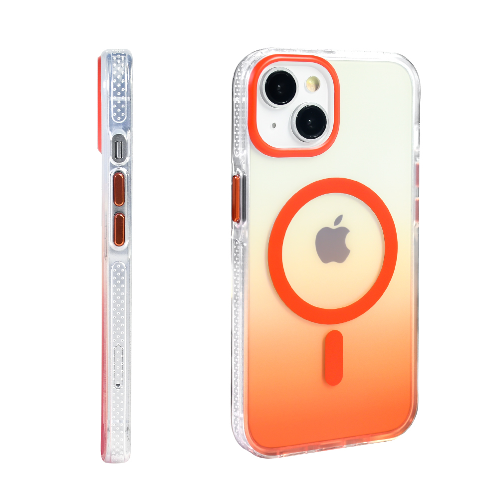 Apple iPhone 13 Kılıf M-safe Şarj Özellikli Transparan Renk Geçişli Zore Toros Kapak - 25