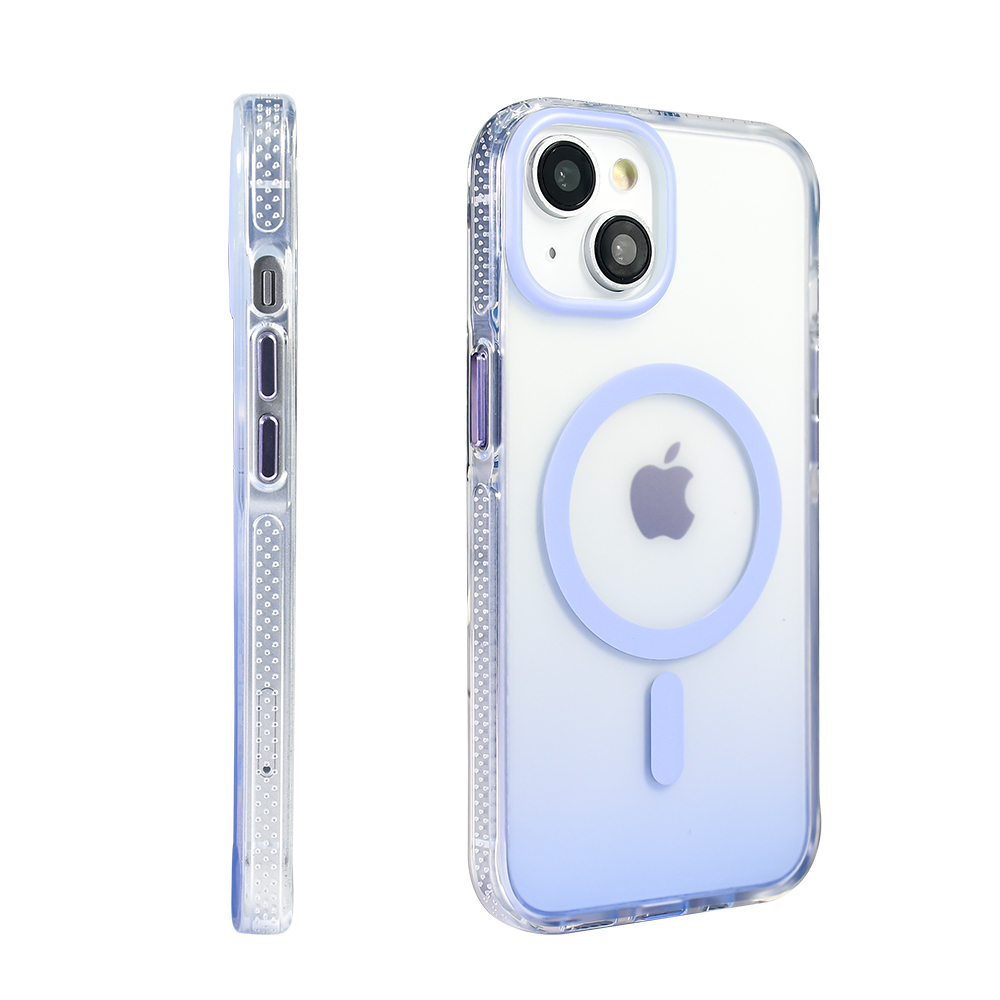 Apple iPhone 13 Kılıf M-safe Şarj Özellikli Transparan Renk Geçişli Zore Toros Kapak - 23