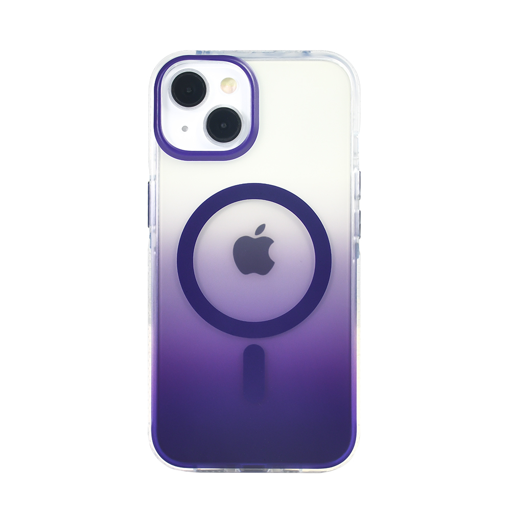 Apple iPhone 13 Kılıf M-safe Şarj Özellikli Transparan Renk Geçişli Zore Toros Kapak - 6