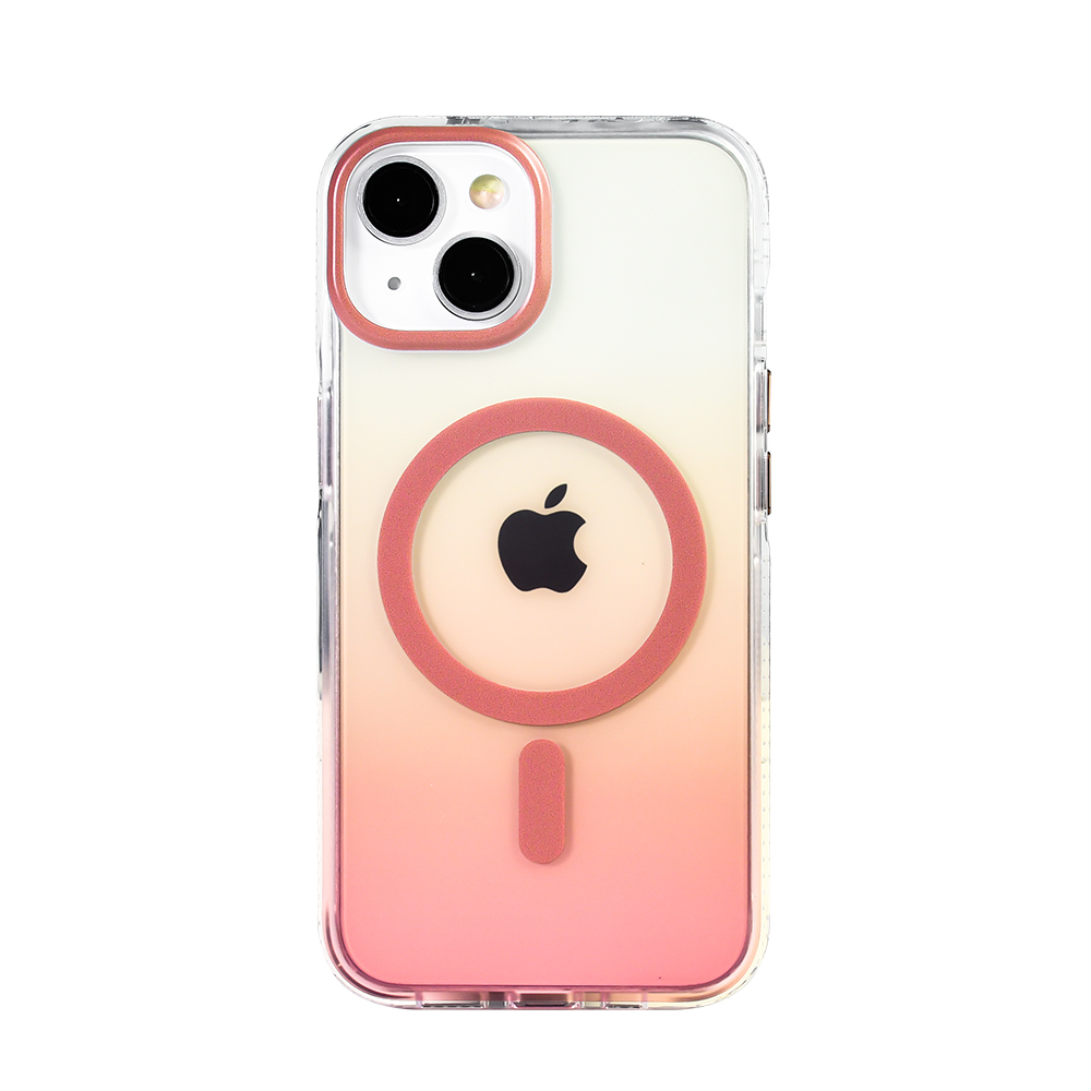 Apple iPhone 13 Kılıf M-safe Şarj Özellikli Transparan Renk Geçişli Zore Toros Kapak - 8