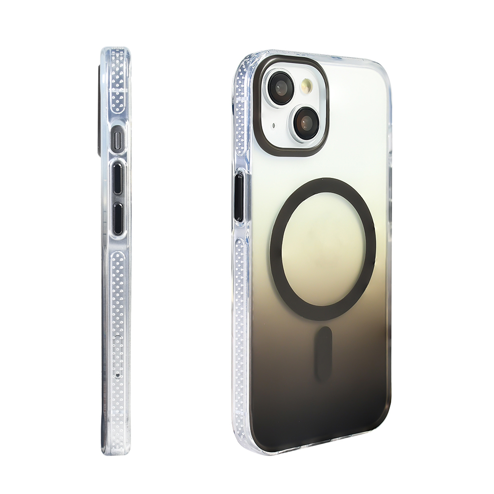 Apple iPhone 13 Kılıf M-safe Şarj Özellikli Transparan Renk Geçişli Zore Toros Kapak - 12