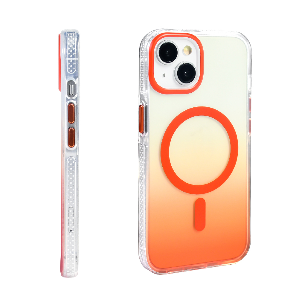 Apple iPhone 13 Kılıf M-safe Şarj Özellikli Transparan Renk Geçişli Zore Toros Kapak - 16