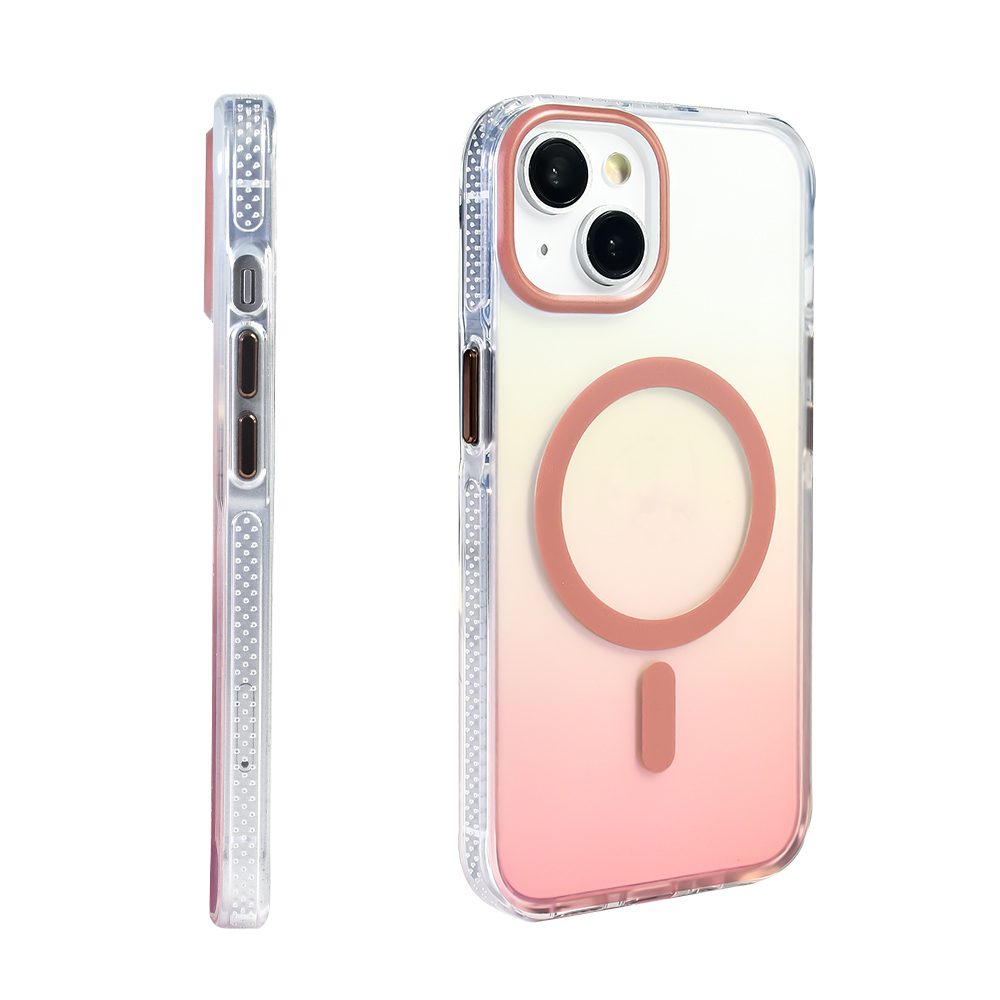 Apple iPhone 13 Kılıf M-safe Şarj Özellikli Transparan Renk Geçişli Zore Toros Kapak - 18