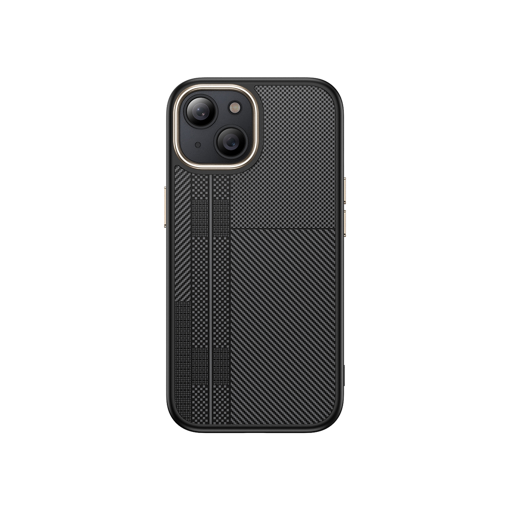 Apple iPhone 13 Kılıf M-safe Şarj Özellikli Karbon Fiber Görünümlü Zore Antina Kapak - 3