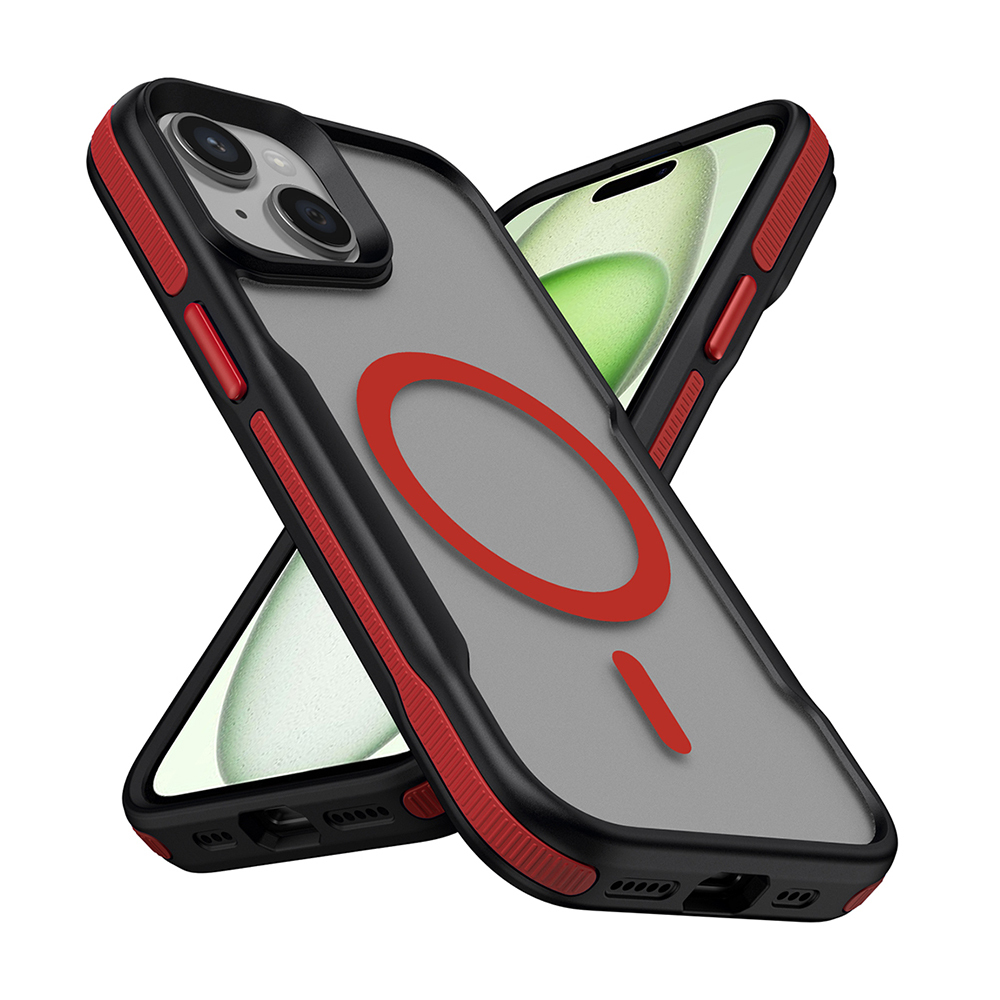 Apple iPhone 13 Kılıf M-safe Şarj Özellikli Renkli Kenar Airbag Şeritli Zore Lamer Kapak - 3