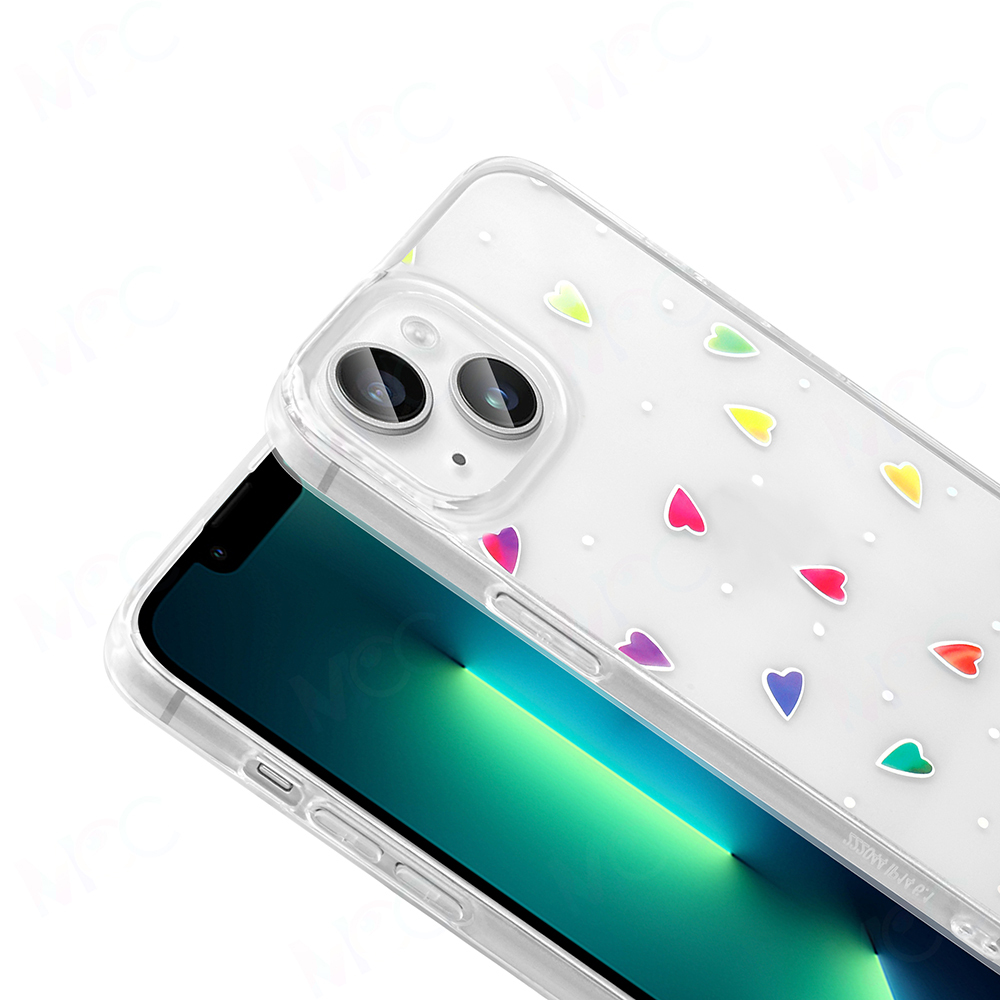 Apple iPhone 13 Kılıf Şeffaf Figürlü Zore Folk Sert Kapak - 13