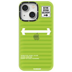 Apple iPhone 13 Kılıf YoungKit Luggage FireFly Serisi Kapak Yeşil