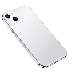 Apple iPhone 13 Kılıf Zore Bobo Kapak Gümüş