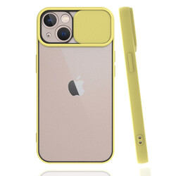 Apple iPhone 13 Kılıf Zore Lensi Kapak Sarı
