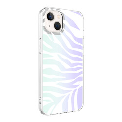 Apple iPhone 13 Kılıf Zore M-Blue Desenli Kapak Zebra No1