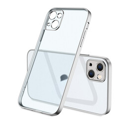 Apple iPhone 13 Kılıf Zore Mat Gbox Kapak Gümüş