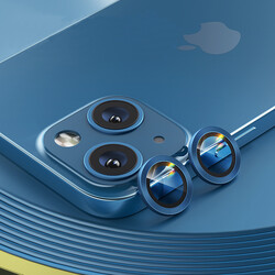 Apple iPhone 13 Mini Benks New KR Kamera Lens Koruyucu Lacivert