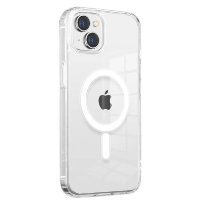 Apple iPhone 13 Mini Case with Magsafe Charging Transparent Hard PC Zore Embos Cover Colorless