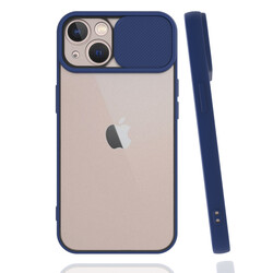Apple iPhone 13 Mini Case Zore Lensi Cover Navy blue