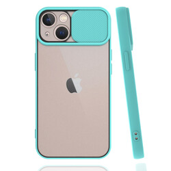 Apple iPhone 13 Mini Case Zore Lensi Cover Turquoise