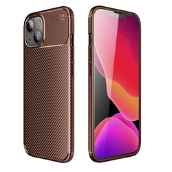 Apple iPhone 13 Mini Case Zore Negro Silicon Cover Brown
