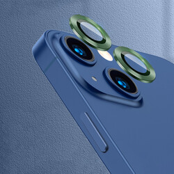 Apple iPhone 13 Mini CL-07 Kamera Lens Koruyucu Koyu Yeşil