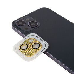 Apple iPhone 13 Mini CL-08 Kamera Lens Koruyucu Gold