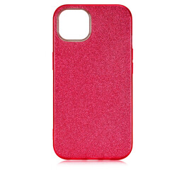 Apple iPhone 13 Mini Kılıf Zore Shining Silikon Kırmızı