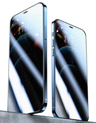 Apple iPhone 13 Mini Zore Fit Hard Matte Privacy Glass Screen Protector Black