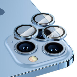 Apple iPhone 13 Pro Benks King Kong Kamera Lens Koruyucu Mavi