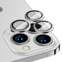 Apple iPhone 13 Pro Benks King Kong Kamera Lens Koruyucu Gümüş