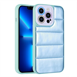 Apple iPhone 13 Pro Case Camera Protected Colorful Zore Hopscotch Cover with Airbag Blue