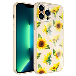Apple iPhone 13 Pro Case Camera Protected Patterned Hard Silicone Zore Epoksi Cover NO2