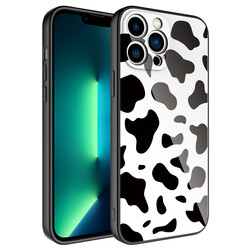 Apple iPhone 13 Pro Case Camera Protected Patterned Hard Silicone Zore Epoksi Cover NO7