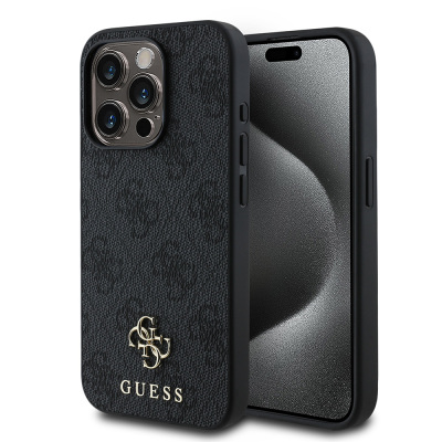 Apple iPhone 13 Pro Case Guess Original Licensed Magsafe Charging Featured Small 4G Classic Cover Black