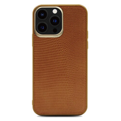 Apple iPhone 13 Pro Case Kajsa Preppie Collection Pu Leather Cover Brown