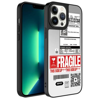 Apple iPhone 13 Pro Case Mirror Patterned Camera Protected Glossy Zore Mirror Cover Fragile