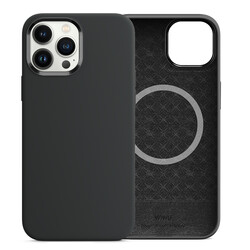 Apple iPhone 13 Pro Case Wiwu Magsafe Magnetic Silicon Cover Black