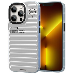 Apple iPhone 13 Pro Case YoungKit Plain Colored Series Cover Silver