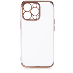 Apple iPhone 13 Pro Case Zore Dört Köşeli Lazer Silicon Cover Gold