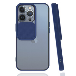 Apple iPhone 13 Pro Case Zore Lensi Cover Navy blue
