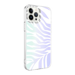 Apple iPhone 13 Pro Case Zore M-Blue Patterned Cover Zebra No1