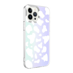 Apple iPhone 13 Pro Case Zore M-Blue Patterned Cover Cow No2