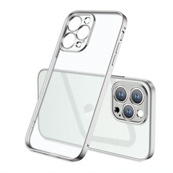 Apple iPhone 13 Pro Case Zore Matte Gbox Cover Silver