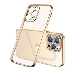 Apple iPhone 13 Pro Case Zore Matte Gbox Cover Gold