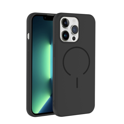 Apple iPhone 13 Pro Case Zore Meta Cover with M-safe Charging Feature Black