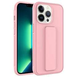 Apple iPhone 13 Pro Case Zore Qstand Cover Pink