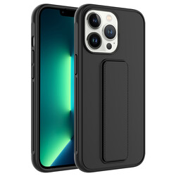 Apple iPhone 13 Pro Case Zore Qstand Cover Black