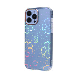 Apple iPhone 13 Pro Case Zore Sidney Patterned Hard Cover Flower No3