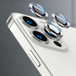 Apple iPhone 13 Pro CL-02 Kamera Lens Koruyucu Gümüş